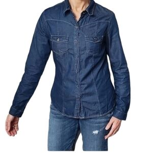 Kut From The Kloth Denim Long Sleeve Top M